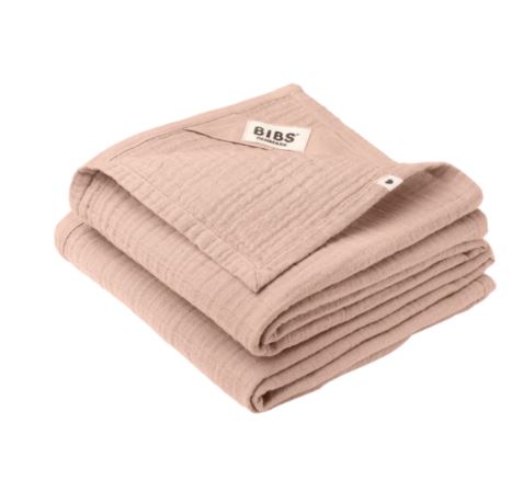 Økologiske stofbleer fra BIBS (2-pak) - Blush
